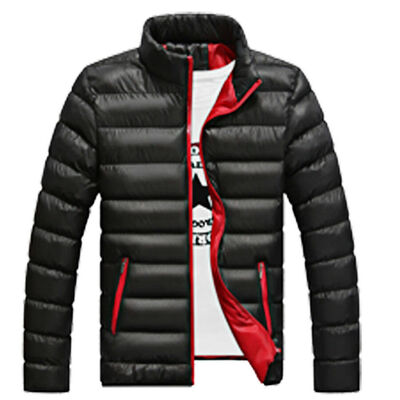

Mens Packable Duck Down Jacket Winter Warm Stand Collar Overcoat Casual Coat