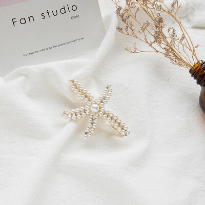 

Hair Accessories For WomenCute Pearl Decoration Hair Clips Shell Starfish Hollow Design Women Hair Clips