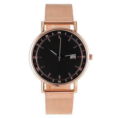 

Gobestart Fashion Business Simple Multi Scale Dial Calendar Net With Quartz Watch