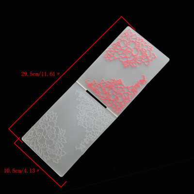 

DIY Plastic Embossing Folder Peony Flower Po Album Card Paper Cutting Dies Craft Decoration