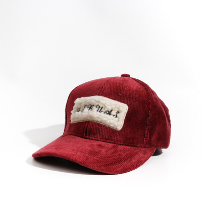 

Fallwinter new hat female letters embroidered corduroy baseball cap Korean student lovers fashion Cap male tide