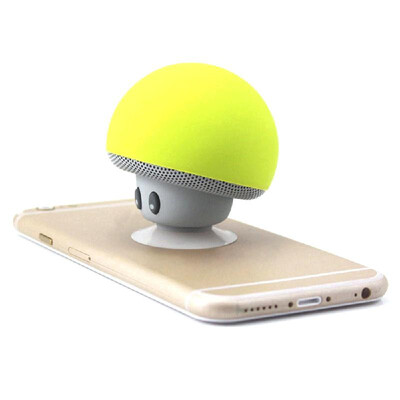 

BT music holder cartoon small mushroom head BT speaker small suction cup creative mini mobile phone flat bracket portable outdoor