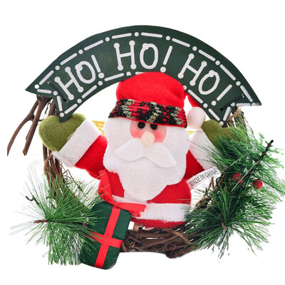 

Toponeto Christmas Wreath For Xmas Party Door Wall Hanging Garland Doll Decor