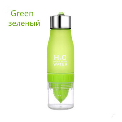 

Xmas Gift 650ml Water Bottle H2O Plastic Fruit Infusion Bottle Infuser Drink Outdoor Sports Juice lemon Portable Water Bootle