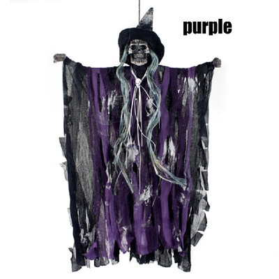 

Halloween Hanging Ghost Electric Red Light Eyes Party Home Decoration Horrid Scare SceneToys Supplies