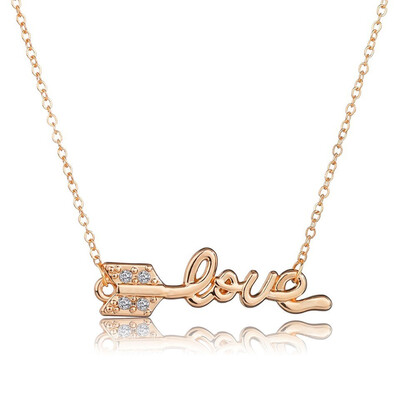 

Gold Arrow Love Letters Women Necklaces High Quality Beautiful Custom Elegant Necklace Jewelry Commemorate Gifts For Lovers