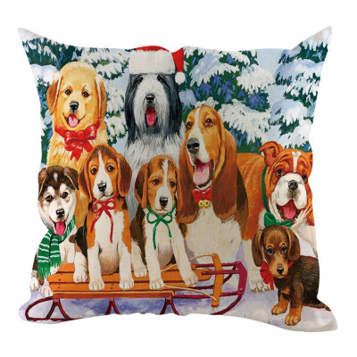 

Siaonvr Christmas Pillow Cover Pillowcases Decorative Sofa Cushion Cover Home Decoration