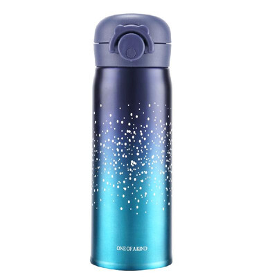 

500ml Stainless Steel Vacuum Insulation Cup Starry Sky Bounce Vacuum Flask Thermal Water Bottle Thermos Cup Leak-proof Straight Cu
