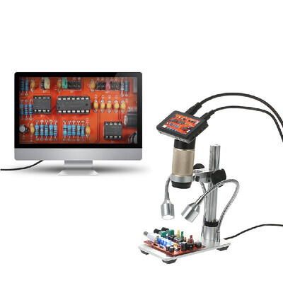 

300X HDMI 30MP Electronic Digital Video Microscope 1080P Soldering Microscope USB Output Portable LED Magnifier for Mobile Phone