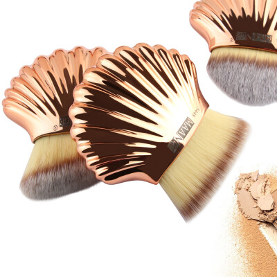 

〖Follure〗MAANGE 3PC Beautiful Shell Type Foundation Cosmetic Brush Rose Gold Brown brush