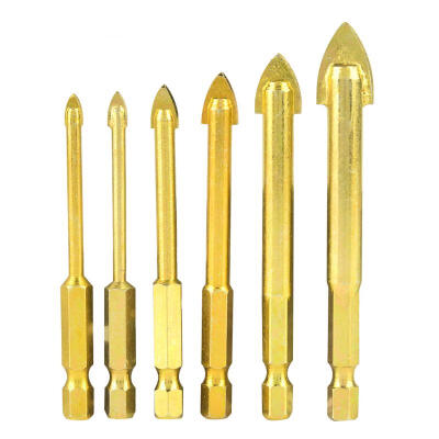 

Greensen 6Pcs Triangle Spear Point Head Drilling Tool Durable Ceramic Tile Drill Bit