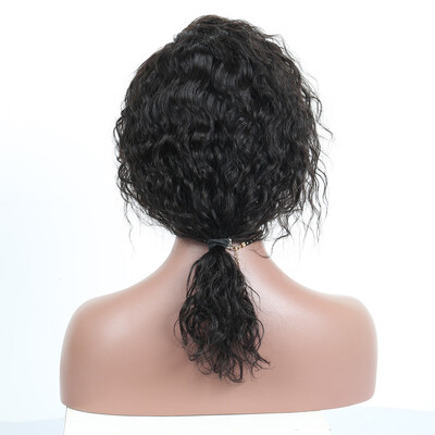 

Dolago Short Human Hair Wigs For Women 13x4 European Wavy Bob Lace Front Wigs Pre Plucked With Baby Hair Curly Remy Black 130 Ful