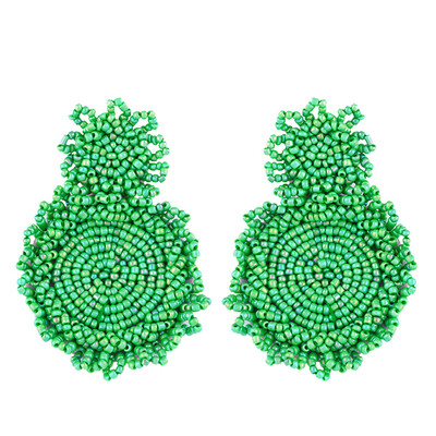 

Statement Drop Earrings - Bohemian Beaded Round Dangle Earrings Gift for Women