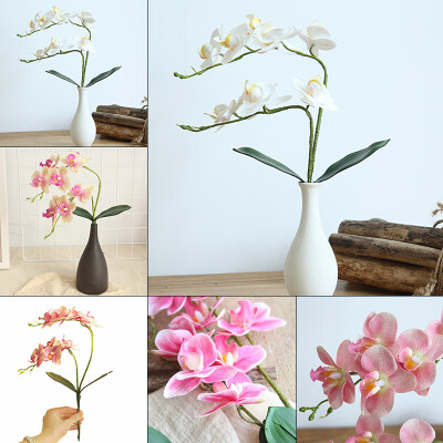 

1x Artificial Flower Cloth Silk Butterfly Orchid Home Wedding Family Decoration