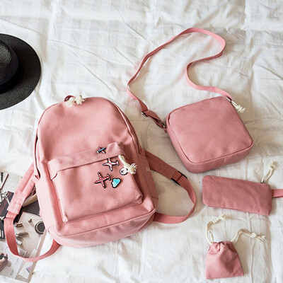 

Modern&Elegant in Fashion Women Canvas School Bag Students Women Backpack Backpack Women Backpack Rucksack
