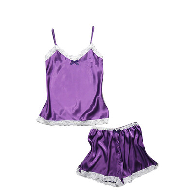 

Toponeto Womens Sexy Satin Sling Sleepwear Lingerie Lace Bowknot Nightdress Underwear