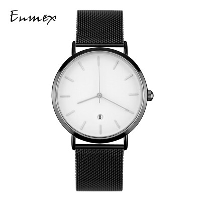 

Two - pin lightweight steel - woven wristwatch Simple Calendar Mystery Cold Watch