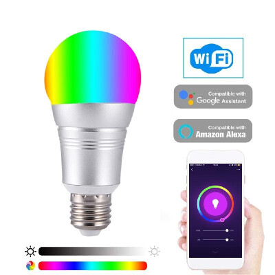 

2192 Smart WIFI LED Bulb WIFI Light RGB Multicolor LED Bulb 9W E2627 Dimmable Light Phone Remote Control Compatible with Alexa Go