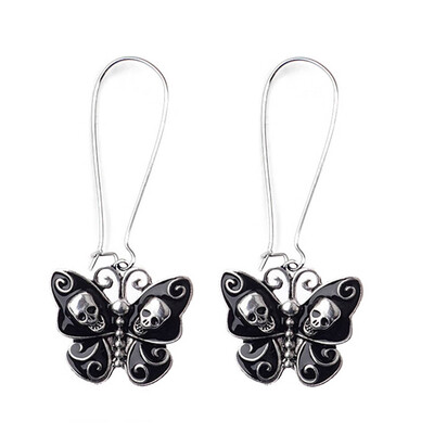 

Women Silver Gothic Black Earrings for Vogue Jewelry Fashion Punk Earring