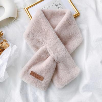 

Gobestart Women Fashion Winter Faux Fur Scarf Pure Color Outerwear Scarf Warm