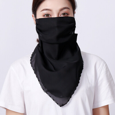 

Summer sun-proof earmuffs printed chiffon windproof dust-proof veil neck scarf wild bike protective mask