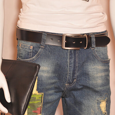 

Retro mens belt Korean casual wild jeans belt mens leather pin buckle light belts