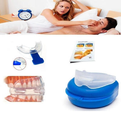 

Stop Snoring Sleep Apnea Anti Snore Silicone MouthPiece Teeth Grind Bruxism XF