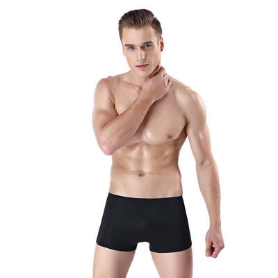 

Mens Breathable Ice Silk Boxer Briefs Comfort Seamless Pouch Underwear