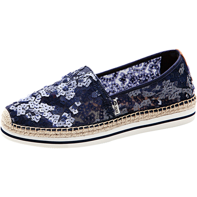 

JO&MARIO flat bottom fashion hemp set foot comfortable breathable canvas casual shoes 51287W12704