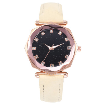 

Explosion models full of stars fashion ladies octagon belt quartz watch simple student