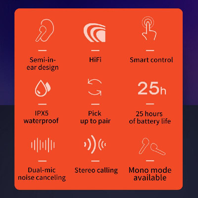 

QCY T3 TWS BT 50 Wireless-Earphone Outdoor IPX5 Waterproof Headset Black VC60 Noise Reduction Headphone With 600mAh Charging Cas