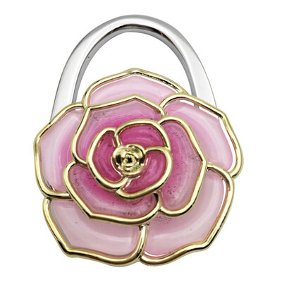

Folding bag holder Purse Bag Hanger Table Hook Hang Holder Rose Flower Shape