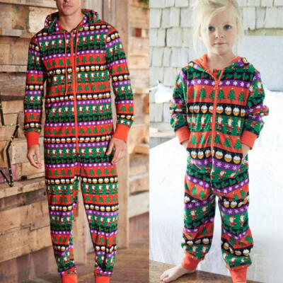 

Xmas Kids Adult Family Matching Christmas Pajamas Sleepwear Nightwear Jumpsuit Z