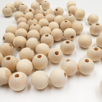 

Natural Ball Wood Spacer Beads for Charm Bracelet Baby Wood Beads Jewelry Wooden Necklace