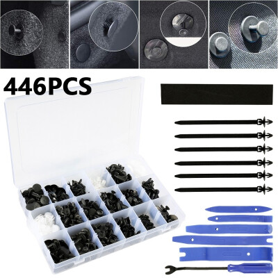 

446PCSSet Car Body Interior Bumper Retainers Fasteners Clips Plastics Rivets