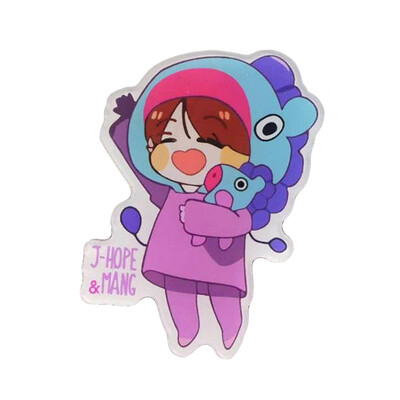 

Kpop BTS Same Heel Caricature Creative Acrylic Brooch Badge Cute Bag Pendant Hot Gift