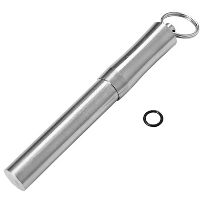 

Pocket Toothpick Holder Box Toothpick Box Metal Waterproof Aluminum Alloy Pill Case with Key Ring