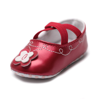 

WEIXINBUY Baby Shoes Sweet Casual Princess Girls Baby Kids Pu Leather Solid Crib Babe Infant Toddler Cute Shoes