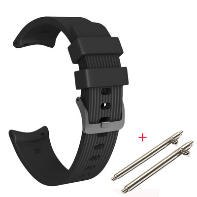 

Silicone Watch Band Strap Stainless Steel Quick Release Pin Buckled Adjustable Soft Lightweight Wristband For galaxy watch 42mm