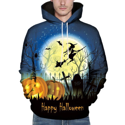 

Toponeto Men Women Mode 3D Print Long Sleeve Couples Hoodies Top Blouse Shirts