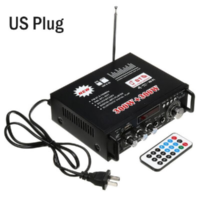 

12V110V 600W BT Stereo Audio Amplifier with Remote Control for Car Home HiFi Music SDs USB FM AMP