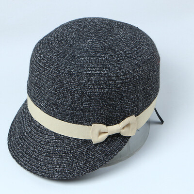 

Korean leisure duck tongue straw weave sunscreen sunshade hat Korean version equestrian hat sunhat summer outing straw hat