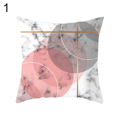 

Marbling Geometric Pattern Pillow Case Cushion Cover Home Office Chair Sofa Decor