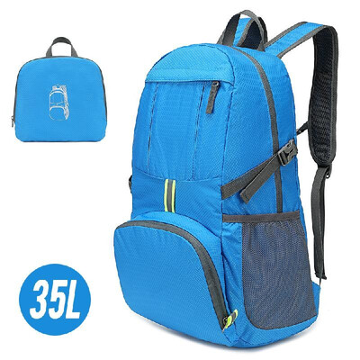 

35L Lightweight Folding Backpack Water Repellent Bag Pack for Camping Climbing Hiking Traveling Schooling