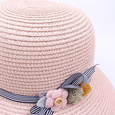 

Women Sun Hats Wide Brim Floppy Summer Straw Casual Lady Girls Flat Bowknot Cap Panama Beach Holiday Cap