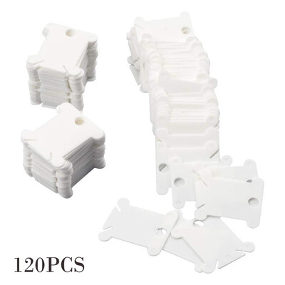 

JPGIF 120 Pieces Plastic Floss Bobbins for Embroidery Floss Organizer