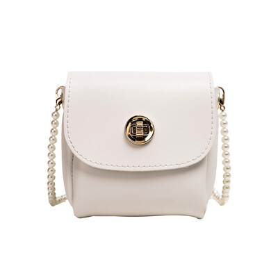

Women Slim Shoulder Bag Pearl Strap Mini Messenger Bags Casual Lock Crossbody Bag Handbag Mobile Phone Purse YJ