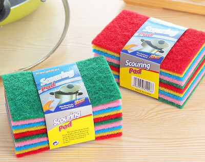 

10 Pack Scrub Sponge Scouring Pads Household Cleaning Utensil ScrubberPot Brush scrubbers Kitchen Cooking Utensil Cleaning Tools