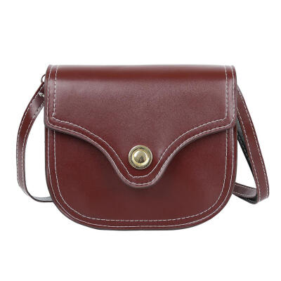 

Simple Solid Color Shoulder Crossbody Handbags Women Leather Messenger Bags