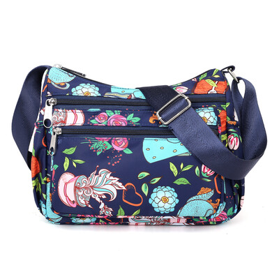 

One-shoulder lady bag Middle-aged&old lady bag printing mother bag Oxford bag oblique Bag oblique back nylon bag
